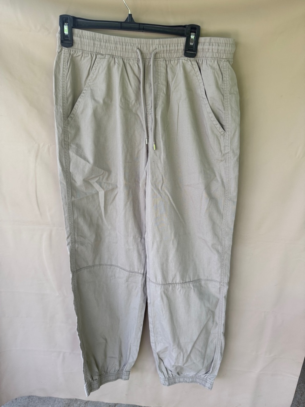 Divided Light Gray Elastic Waist Joggers